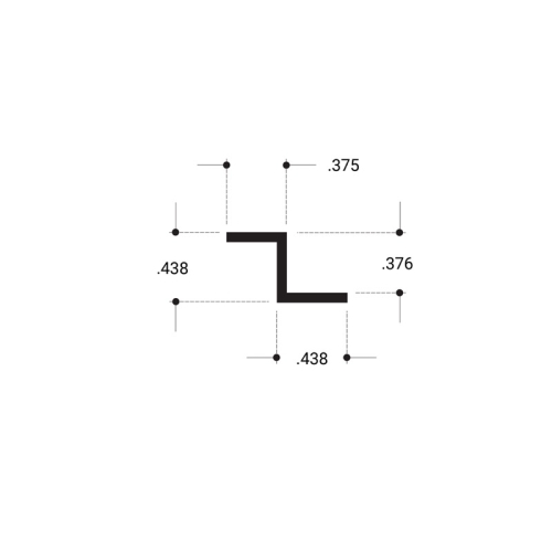 FHC | 0D1626M Aluminum Z-Bar Channel 144 FHC | 0D1626M Aluminum Z-Bar Channel 144