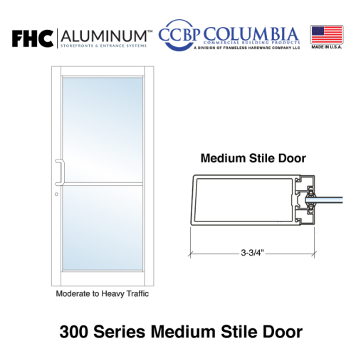 FHC | D34102HDUC 300 Series Medium Stile Single Door with 3-3/4