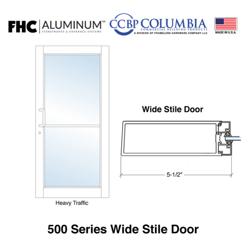 FHC | FHC 500 Series Wide Stile Single Aluminum Door with 6