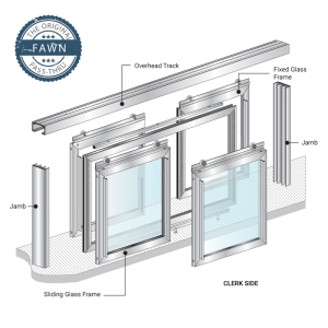 FHC Fawn Horizontal Sliding Pass-Thru Assembly XOX With Screen