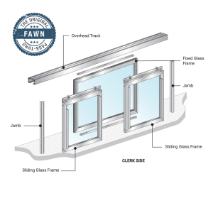 FHC Fawn Horizontal Sliding Pass-Thru Assembly XOX