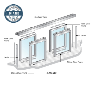 FHC Diane Horizontal Sliding Pass-Thru Assembly OXXO No Screen