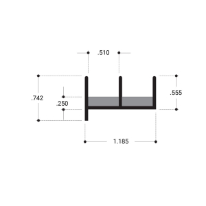 FHC Jamb with Sponge Rubber 144" for Track Assemblies