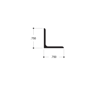 FHC 3/4" Aluminum Angle Extrusion 144" Length