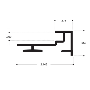 FHC Mirror Frame Extrusion 11/16" Face 144" Length