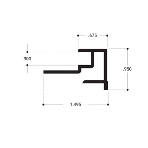 FHC Mirror Frame Extrusion 11/16" Face 144" Length