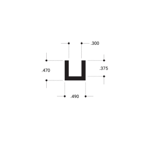 FHC Channel 144" Length for 3280 Wood End Showcase