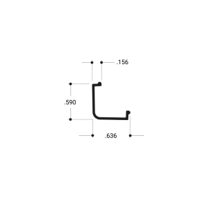 FHC Showcase Vertical Snap-in 144" Long Aluminum Extrusion