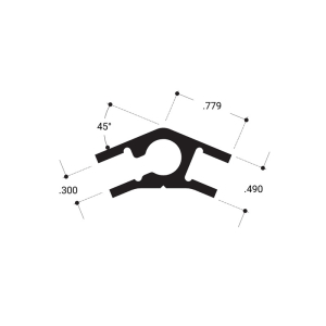 FHC Vertical 45 Degree Upright Aluminum Extrusion for Octagon Showcase