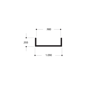 FHC Horizontal Snap-in 144" Long Aluminum Extrusion