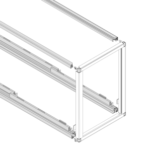 FHC Newport Showcase 4032 Series Frame with Sliding Doors Both Sides