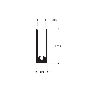 FHC Track Assembly Channel 86" Aluminum Showcase Extrusion