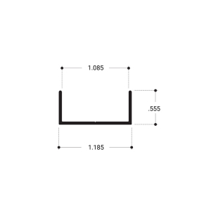 FHC Sliding Bottom Track 144" Aluminum Extrusion