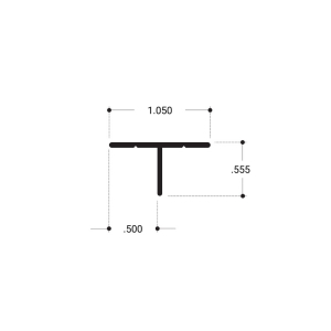 FHC Top Track/Divider 144" Aluminum Extrusion