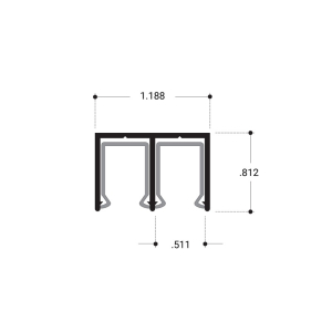 FHC Aluminum Upper or Lower Channel 144" Long