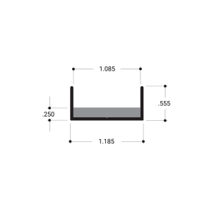 FHC Jamb with Sponge Rubber 144" Length for Track Assemblies