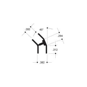 FHC 135 Degree Partition Post Extrusion 144" Long