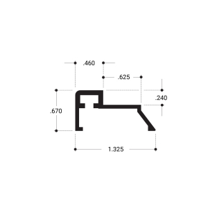 FHC Aluminum Rear-Top Rail Extrusion 144" Length