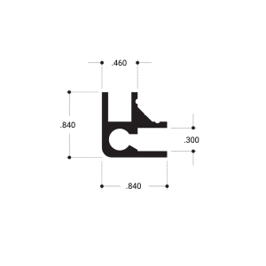 FHC Aluminum 90 Degree Upright Extrusion 144" Length