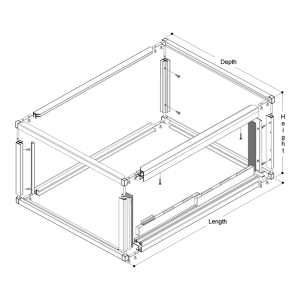 FHC Clover Showcase 7030 Series Frame with Sliding Door