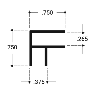 FHC Aluminum Corner Extrusion 144" Long - Dark Black/Bronze Anodized 