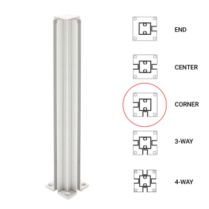 FHC 12" Corner Standard Partition Post