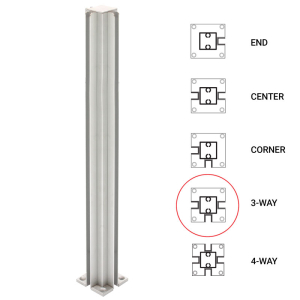 FHC 18" 3-Way Standard Partition Post