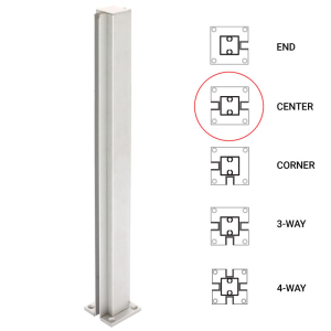 FHC 18" Center Standard Partition Post