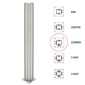 FHC 18" Corner Standard Partition Post