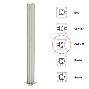 FHC 24" Corner Standard Partition Post