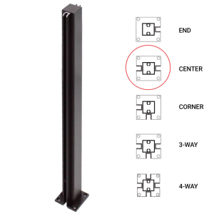 FHC 18" Center Standard Partition Post