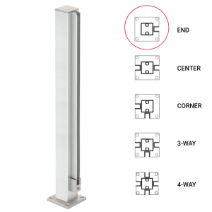 FHC 18" End 1" Air Space Partition Post