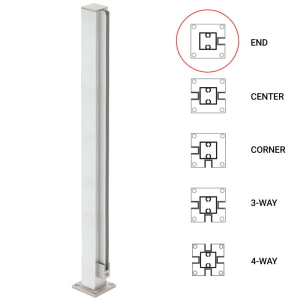 FHC 24" End 1" Air Space Partition Post