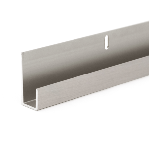 FHC Shallow J-Bar - 138" Long - Punched - Brushed Nickel