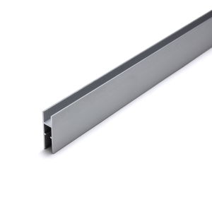 FHC Aluminum H-Bar Extrusion for Showcases 144" Long 3/16"-1/4" Glass