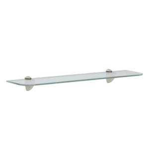 FHC 6" x 24" Glass Shelf Kit - Satin Nickel