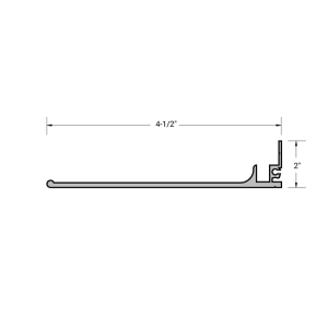 FHC Mirror Frame Shelf 144" Aluminum Extrusion - Satin Anodized