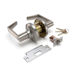 FHC Heavy-Duty Lever Locksets Entrance 7-Pin SFIC - Brushed Nickel