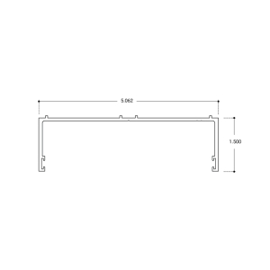 FHC Aluminum 1-3/4" x 4-1/2" One Piece Head Receptor - 24'-1" Length