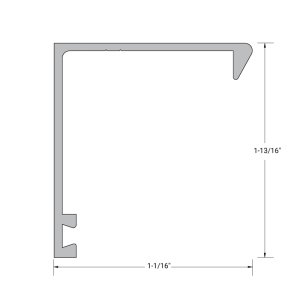 FHC Aluminum 1.75 x 4.5 100 Series Two Piece Head Face Member - 24'-1" Length