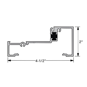 FHC Aluminum 2" x 4-1/2" Thermal Center Glazed Sill/Horizontal - 289" Long