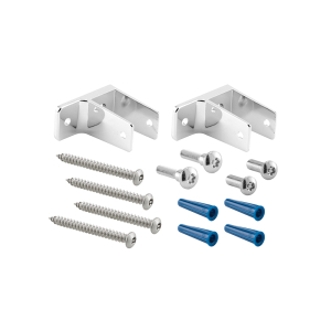 FHC One Ear Wall Brackets - For 1" Panel - Zinc Alloy - Chrome Plated (Single Pack)