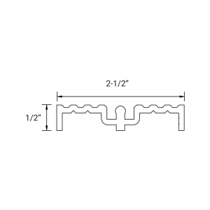 FHC Single Bottom Track for 760 Mall Slider - 24' -1" Stock Length