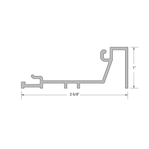 FHC Aluminum 2" x 4-1/2" Sash Back for 5/8" to 1" Glass Used for Door Transom - 24'-1" Length