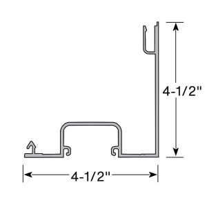 FHC Aluminum 2" x 4-1/2" - 4-1/2" x 4-1/2" Pocket Corner Post 1" Glass 24'1 Sl