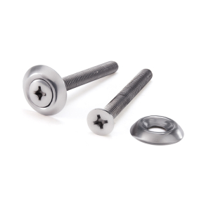 FHC 1/4" -20 Threaded Shoulder Bolt Kit With Finish Washer for FHC 89 Back-to-Back Pulls - Brushed Stainless