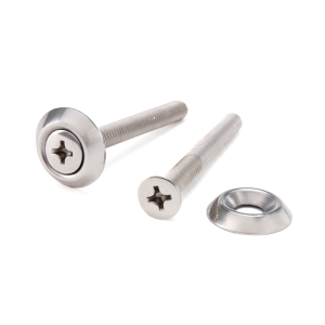 FHC 1/4" -20 Threaded Shoulder Bolt Kit with Finish Washer for FHC 89 Back-to-Back Pulls - Satin Anodized