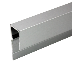 FHC 1/4" Deep Nose Heavy FHC Indented Aluminum J-Channel - 138" Length - Brushed Nickel