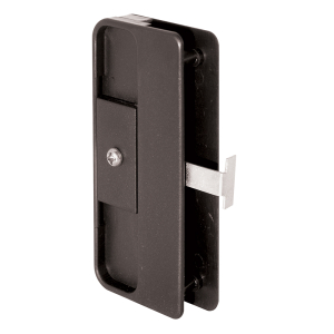 FHC Screen Door Latch & Pull Mortise Style - Black Plastic 