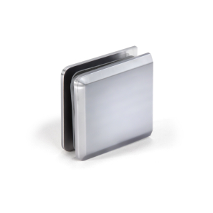 FHC Heavy Duty Beveled Wall Mount Clamp - Center Hole Application - Polished Chrome
